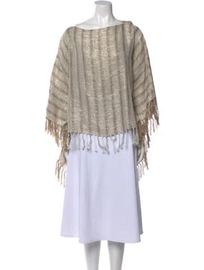 Pre-owned Brunello Cucinelli Linen Striped Sweater