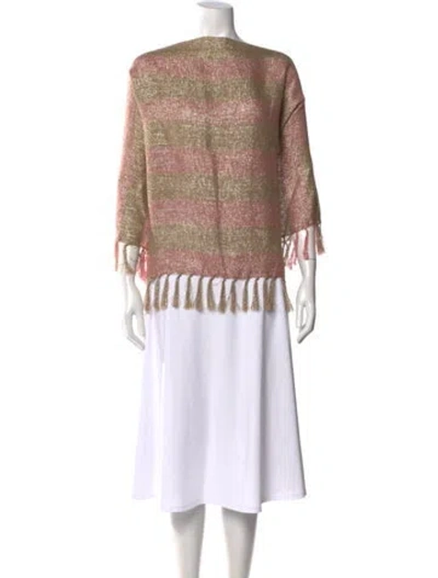Pre-owned Brunello Cucinelli Linen Striped Sweater