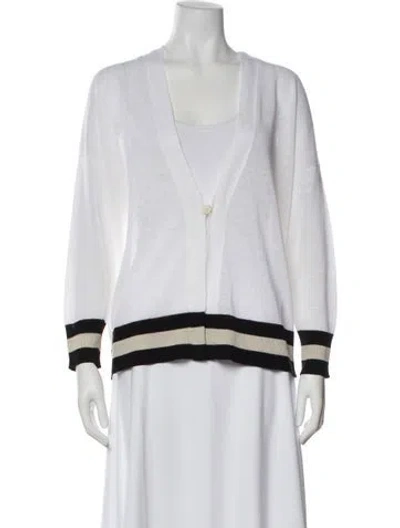 Pre-owned Brunello Cucinelli Linen Striped Sweater In Neutral