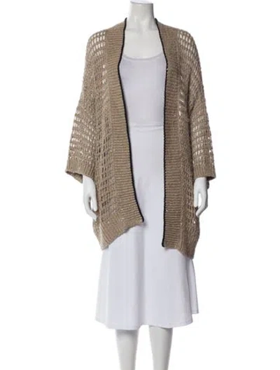 Pre-owned Brunello Cucinelli Linen Striped Sweater In Neutral
