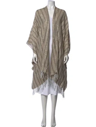 Pre-owned Brunello Cucinelli Linen Striped Sweater In Neutrals