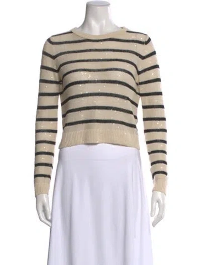 Pre-owned Brunello Cucinelli Linen Striped Sweatshirt