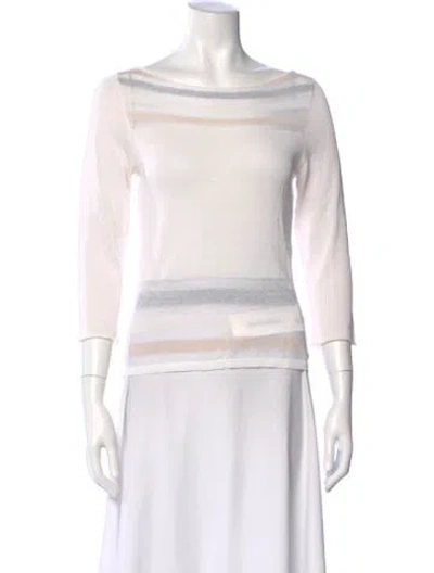 Pre-owned Brunello Cucinelli Linen Striped Top In Neutral