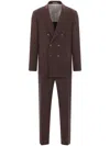 Brunello Cucinelli Linen Suit In Brown