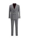Brunello Cucinelli Linen Suit In Grigio