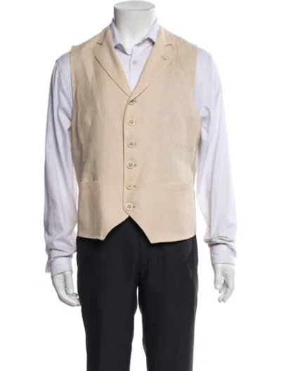 Pre-owned Brunello Cucinelli Linen Suit Vest In Neutral