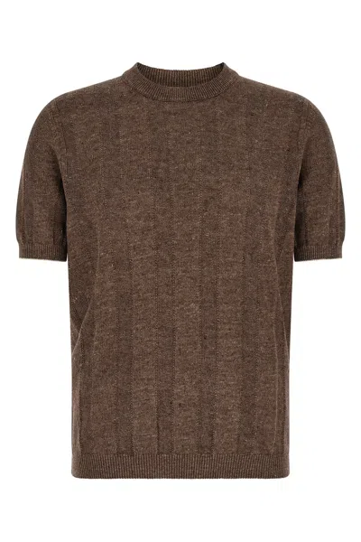 Brunello Cucinelli Linen Sweater Sweaters And Cardigans Brown