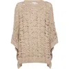 Brunello Cucinelli Open-knit Lightweight Top With Wide Sleeves
