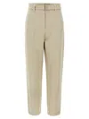 Brunello Cucinelli Women Slouchy Trousers In Sparkling Linen Canvas With Jewellery