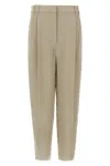 Brunello Cucinelli Women Slouchy Trousers In Sparkling Linen Canvas With Jewellery
