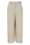 Brunello Cucinelli Linen Trousers With Belt Loops And Pockets