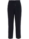 Brunello Cucinelli Garment-dyed Linen Trousers With Adjustable Drawstring In Black