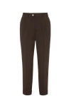 Brunello Cucinelli Linen Trousers In Brown