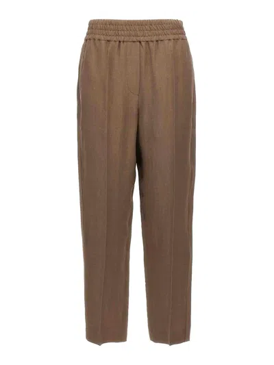 BRUNELLO CUCINELLI LINEN TROUSERS