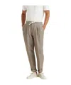 Brunello Cucinelli Linen Trousers In Multicolor