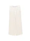 Brunello Cucinelli Women Wide-leg Tailored Linen Trousers In Neutral
