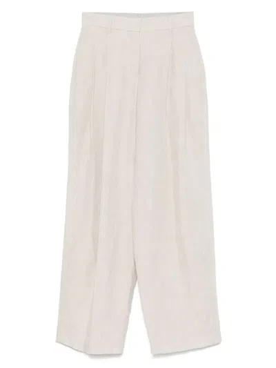Brunello Cucinelli Pleated Tailored Trousers In Beige