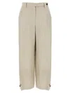 Brunello Cucinelli Linen Trousers With Belt Loops And Pockets