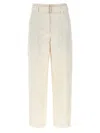 Brunello Cucinelli Linen Trousers With High Waist And Pockets