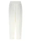 Brunello Cucinelli Women Slouchy Trousers In Viscose And Linen Fluid Twill With Moniline