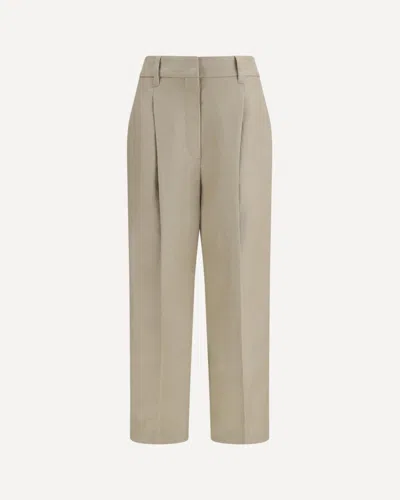 Brunello Cucinelli Linen Trousers In Sand