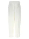 Brunello Cucinelli Women Slouchy Trousers In Viscose And Linen Fluid Twill With Moniline In White