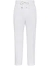 Brunello Cucinelli Drawstring Chino Trousers In White