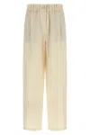 Brunello Cucinelli Linen Trousers Pants White In Neutral