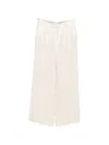 Brunello Cucinelli Women Wide-leg Tailored Linen Trousers In White