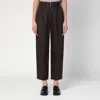 Brunello Cucinelli Linen Cropped Pants With Belt