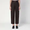 Brunello Cucinelli Linen Trousers With Brown Belt