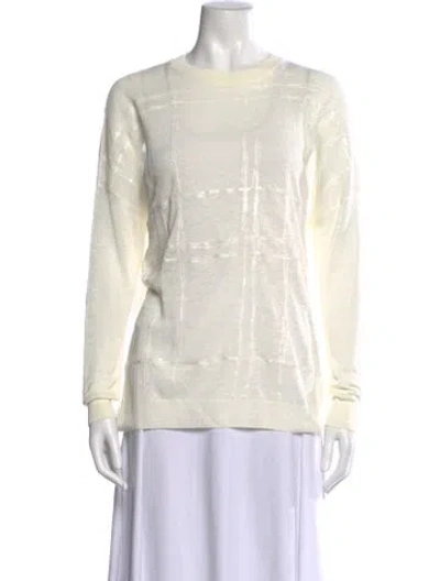 Pre-owned Brunello Cucinelli Linen Tweed Pattern Top In Neutral