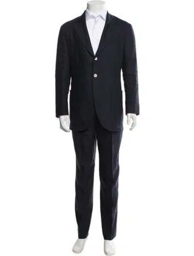 Pre-owned Brunello Cucinelli Linen Two-piece Suit In Black