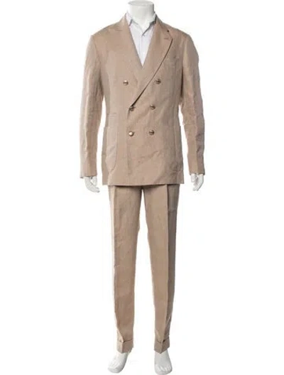 Pre-owned Brunello Cucinelli Linen Two-piece Suit In Neutrals