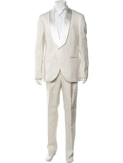 Pre-owned Brunello Cucinelli Linen Two-piece Suit W/ Tags In Neutral