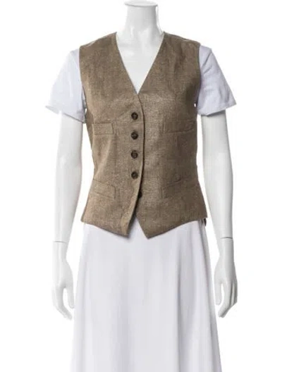 Pre-owned Brunello Cucinelli Linen Vest