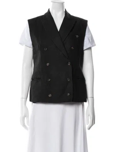 Pre-owned Brunello Cucinelli Linen Vest In Blue