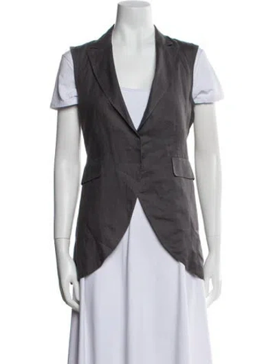 Pre-owned Brunello Cucinelli Linen Vest In Gray