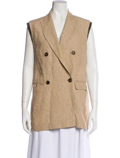 Pre-owned Brunello Cucinelli Linen Vest In Neutral