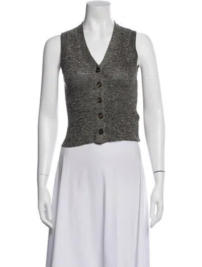 Pre-owned Brunello Cucinelli Linen Vest In Neutrals