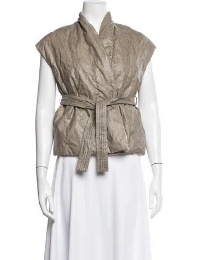 Pre-owned Brunello Cucinelli Linen Vest In Neutrals
