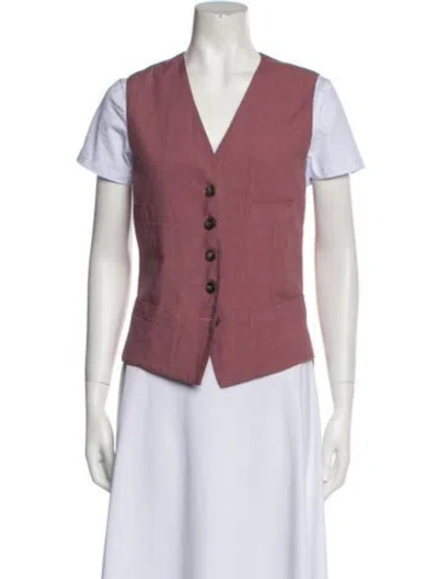 Pre-owned Brunello Cucinelli Linen Vest In Pink