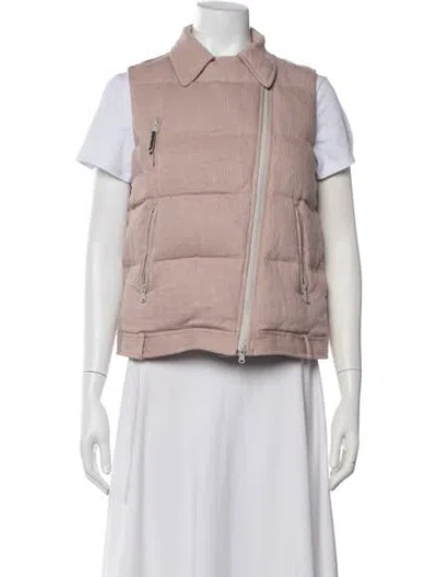 Pre-owned Brunello Cucinelli Linen Vest In Pink