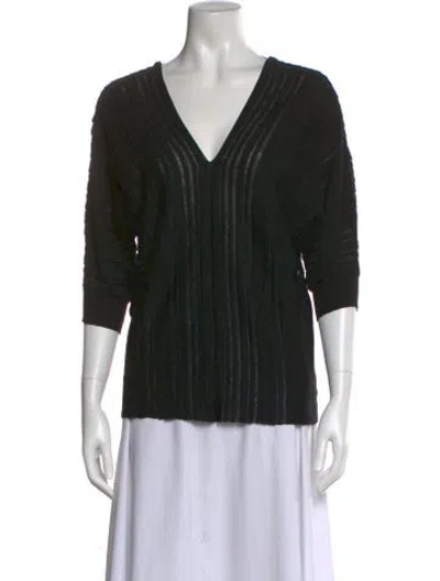 Pre-owned Brunello Cucinelli Linen V-neck Blouse In Multi