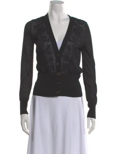 Pre-owned Brunello Cucinelli Linen V-neck Sweater In Gray