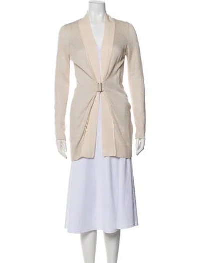 Pre-owned Brunello Cucinelli Linen V-neck Sweater In Neutral