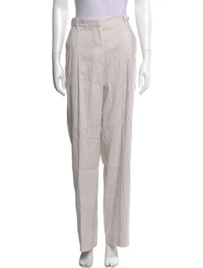 Pre-owned Brunello Cucinelli Linen Wide Leg Pants In Multi