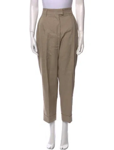 Pre-owned Brunello Cucinelli Linen Wide Leg Pants In Neutral