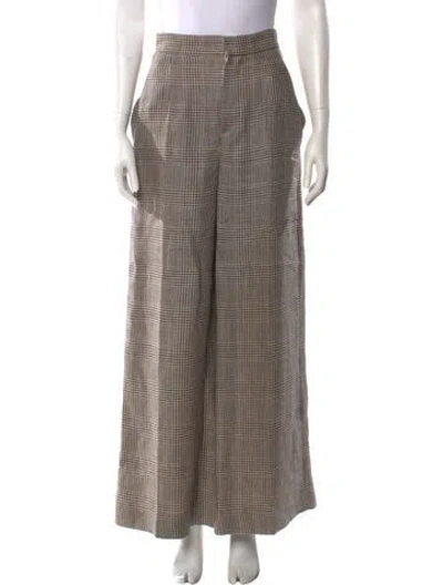 Pre-owned Brunello Cucinelli Linen Wide Leg Pants In Neutral