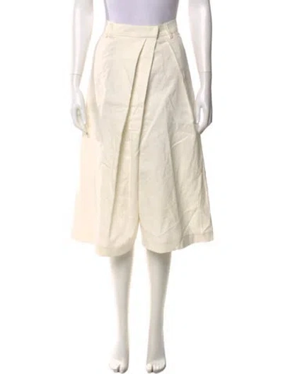 Pre-owned Brunello Cucinelli Linen Wide Leg Pants In Neutral